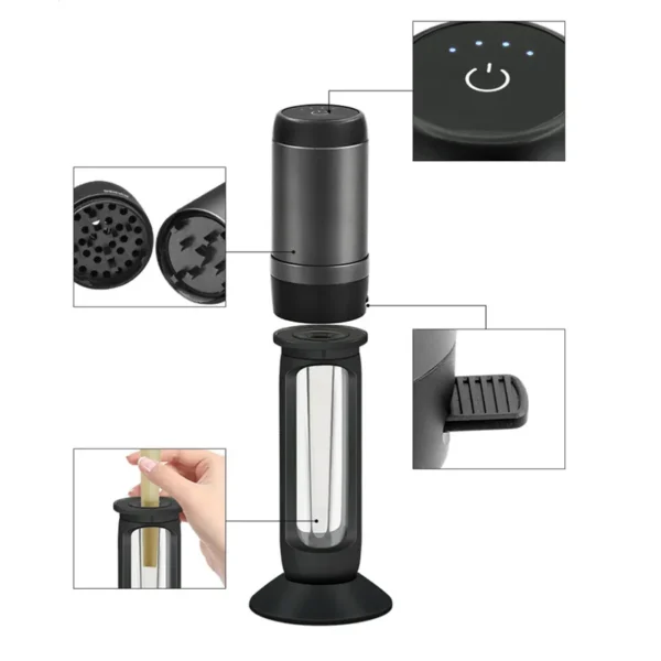 2in1 Electric Grinder 500mah Automatic Grinding For smoking Herbal Tobacco and Filling Cigarette Smoking Accessories for Home - Image 3