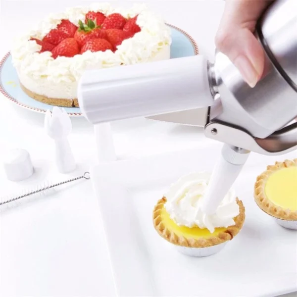 500ML Cream Dispenser Whipped Whipper Artisan Cream Whipper with Decorating Nozzles Made of Aluminum - Image 6