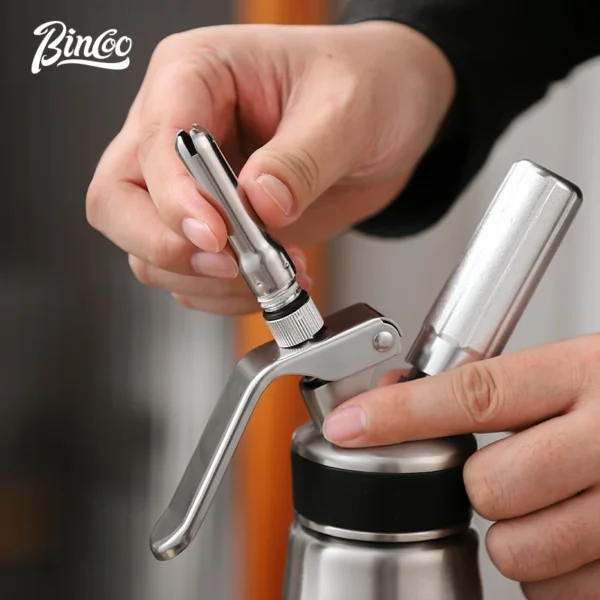 Bincoo Cream Gun All-Aluminium Cream Whipped Dispenser Nozzles Kitchen Dessert Baking Tool Factory Wholesale - Image 4