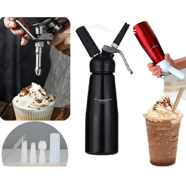 Dispenser Baking Cake Milk Cake Whipped Siphon Tea Tool Dessert Stirring Tool Cream 250ml Decoration Gas Gun Cream